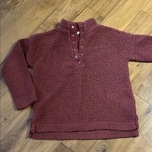 Women's Burgundy Fleece Sweatshirt, Size S